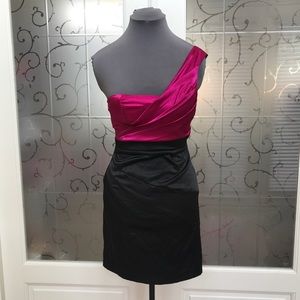 NWT - TRIXXI - Fuschia & Black Mini Cocktail Dress